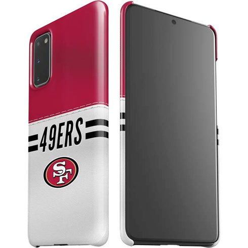 NFL San Francisco 49ers White Striped Galaxy S20 Lite Case