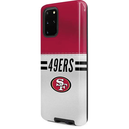 NFL San Francisco 49ers White Striped Galaxy S20 Plus Pro Case