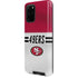 NFL San Francisco 49ers White Striped Galaxy S20 Plus Pro Case