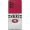 NFL San Francisco 49ers White Striped Galaxy S20 Plus Skin