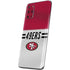 NFL San Francisco 49ers White Striped Galaxy S20 Plus Skin
