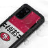 NFL San Francisco 49ers White Striped Galaxy S20 Plus Waterproof Case