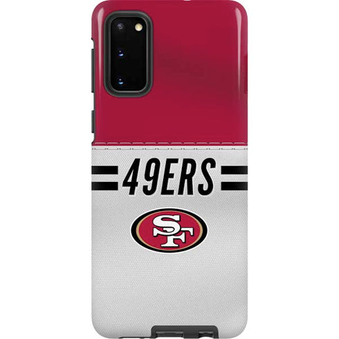 NFL San Francisco 49ers White Striped Galaxy S20 Pro Case