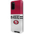 NFL San Francisco 49ers White Striped Galaxy S20 Pro Case