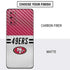 NFL San Francisco 49ers White Striped Galaxy S20 Skin