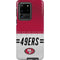 NFL San Francisco 49ers White Striped Galaxy S20 Ultra 5G Pro Case
