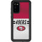 NFL San Francisco 49ers White Striped Galaxy S20 Waterproof Case