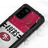 NFL San Francisco 49ers White Striped Galaxy S20 Waterproof Case