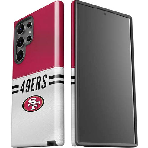NFL San Francisco 49ers White Striped Galaxy S23 Ultra Pro Case