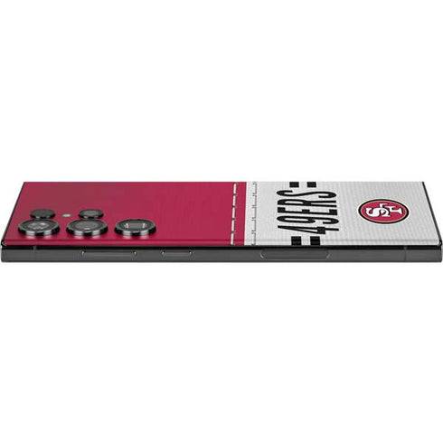 NFL San Francisco 49ers White Striped Galaxy Skins