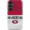 NFL San Francisco 49ers White Striped Galaxy S25 Impact Case