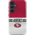 NFL San Francisco 49ers White Striped Galaxy S25 Impact Case