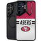 NFL San Francisco 49ers White Striped Galaxy S25 Plus Kickstand Case