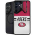 NFL San Francisco 49ers White Striped Galaxy S24 Plus Kickstand Case