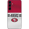 NFL San Francisco 49ers White Striped Galaxy S25 Plus Skin