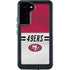 NFL San Francisco 49ers White Striped Galaxy S24 Plus Waterproof Case
