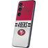 NFL San Francisco 49ers White Striped Galaxy S24 Skin
