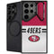 NFL San Francisco 49ers White Striped Galaxy S25 Ultra Kickstand Case