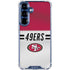 NFL San Francisco 49ers White Striped Galaxy S25 Plus Clear Case