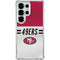 NFL San Francisco 49ers White Striped Galaxy S25 Ultra Clear Case