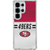 NFL San Francisco 49ers White Striped Galaxy S25 Ultra Clear Case