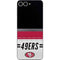NFL San Francisco 49ers White Striped Galaxy Z Flip6 Skin