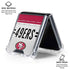 NFL San Francisco 49ers White Striped Galaxy Z Flip6 Clear Case
