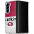 NFL San Francisco 49ers White Striped Galaxy Z Fold5 5G Clear Case