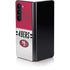 NFL San Francisco 49ers White Striped Galaxy Z Fold5 5G Skin