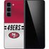 NFL San Francisco 49ers White Striped Galaxy Z Fold5 5G Skin
