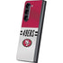 NFL San Francisco 49ers White Striped Galaxy Z Fold5 5G Skin
