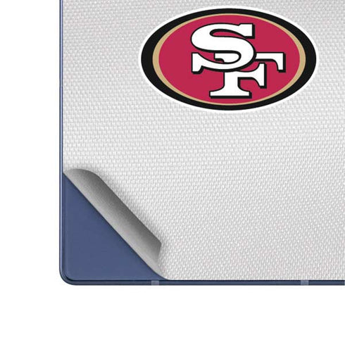 NFL San Francisco 49ers White Striped Galaxy Z Fold6 Skin