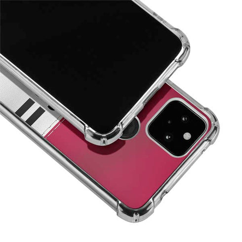 NFL San Francisco 49ers White Striped Google Pixel 5 Clear Case