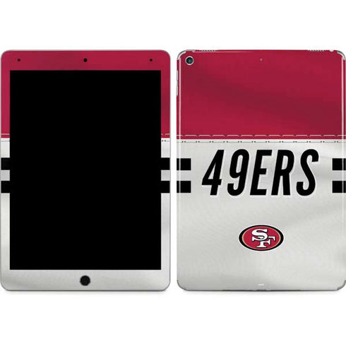 NFL San Francisco 49ers White Striped iPad Skins