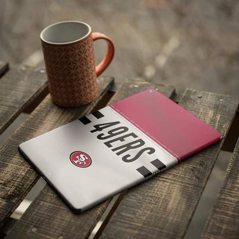 NFL San Francisco 49ers White Striped iPad Skins