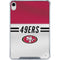 NFL San Francisco 49ers White Striped iPad 11th Gen (2025) Clear Case