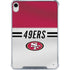 NFL San Francisco 49ers White Striped iPad 11th Gen (2025) Clear Case