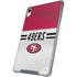 NFL San Francisco 49ers White Striped iPad 11th Gen (2025) Clear Case