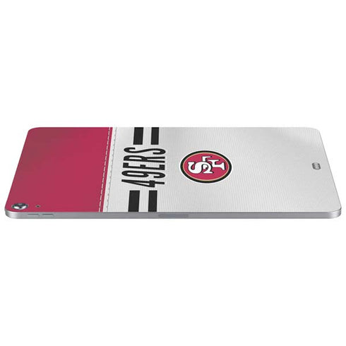 NFL San Francisco 49ers White Striped Apple iPad Air Skin