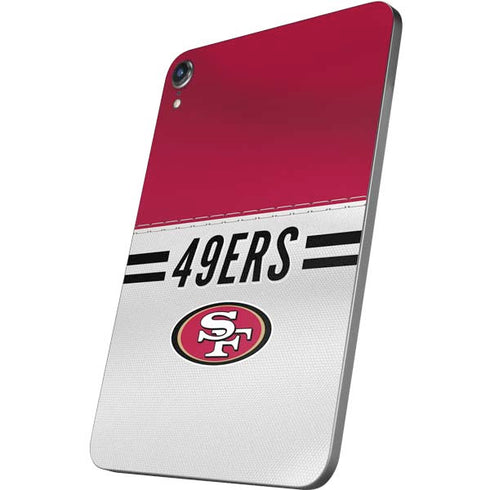NFL San Francisco 49ers White Striped Apple iPad Mini Skin