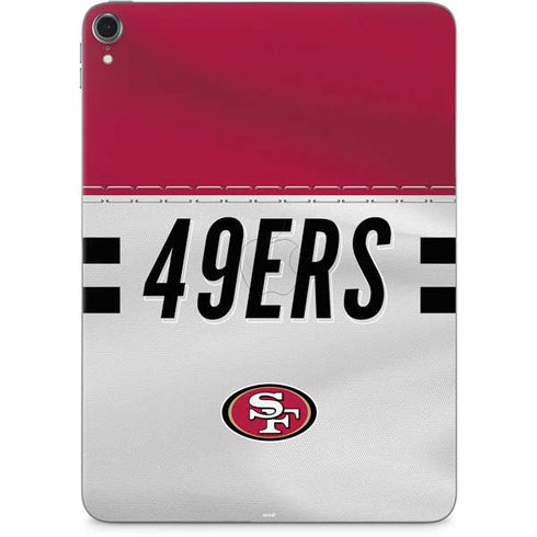 NFL San Francisco 49ers White Striped Apple iPad Pro Skin