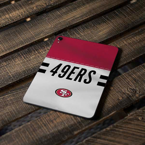 NFL San Francisco 49ers White Striped Apple iPad Pro Skin