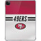 NFL San Francisco 49ers White Striped iPad Pro 11in (2024) Clear Case