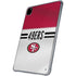 NFL San Francisco 49ers White Striped iPad Pro 11in (2024) Clear Case