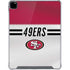 NFL San Francisco 49ers White Striped iPad Pro 12.9in (2020) Clear Case