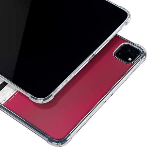 NFL San Francisco 49ers White Striped iPad Pro 12.9in (2020) Clear Case