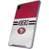 NFL San Francisco 49ers White Striped iPad Pro 12.9in (2020) Clear Case