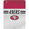 NFL San Francisco 49ers White Striped iPad Pro 13in M4 (2024) Skin