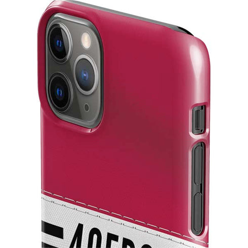 NFL San Francisco 49ers White Striped iPhone 11 Pro Lite Case