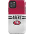 NFL San Francisco 49ers White Striped iPhone 11 Pro Max Impact Case
